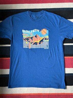 Bauer Blue Short-Sleeve Graphic Crewneck Tee